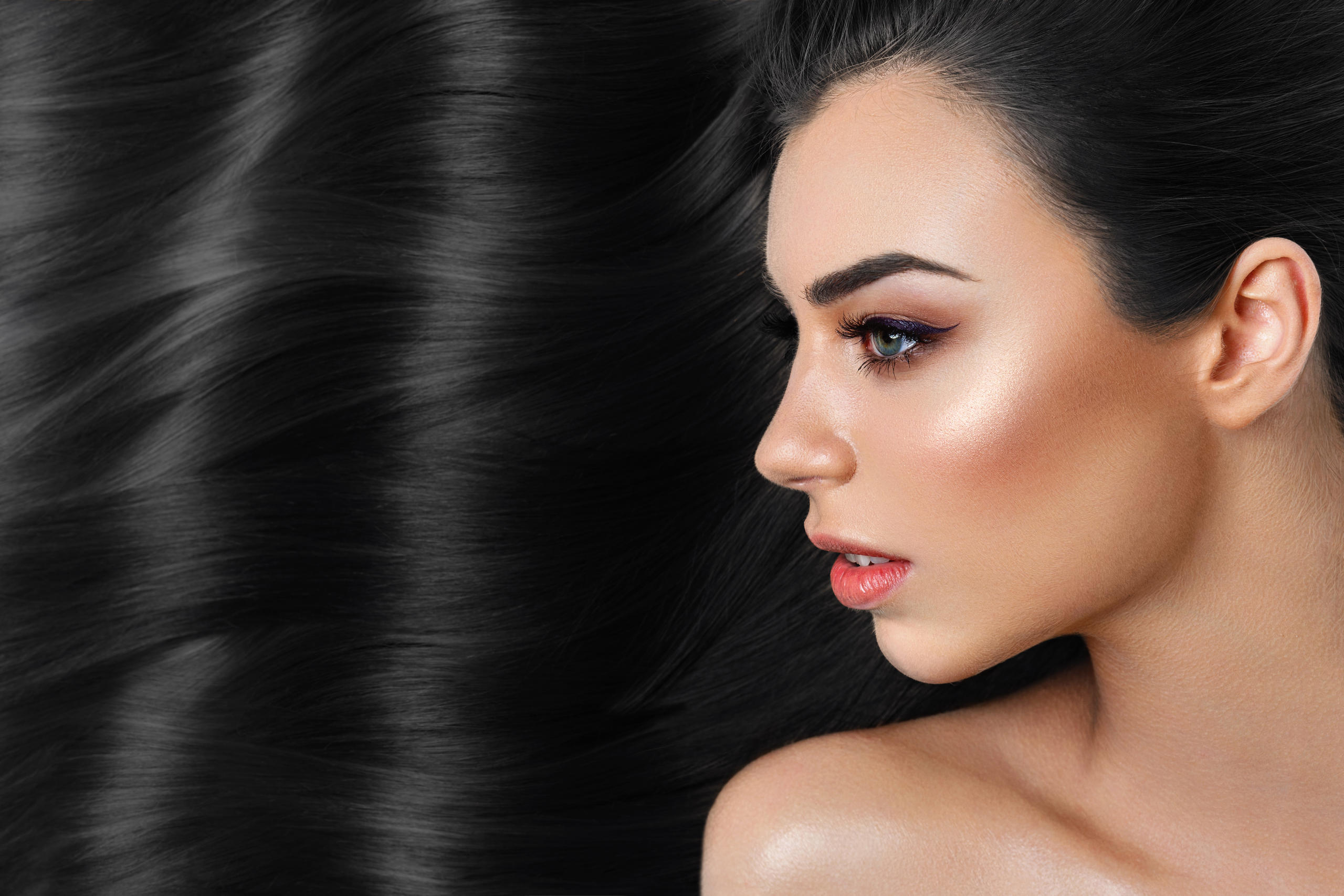 Girl with beautiful long hair